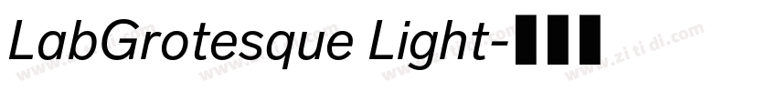 LabGrotesque Light字体转换
